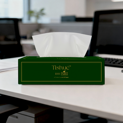 Tishue 2 Ply Facial Tissue Box | 100 Pulls  | Elegant Series