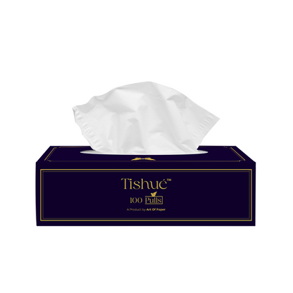 Tishue 2 Ply Facial Tissue Box | 100 Pulls  | Elegant Series