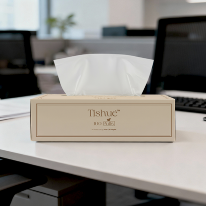 Tishue 2 Ply Facial Tissue Box | 100 Pulls  | Elegant Series