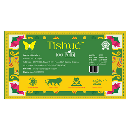 Tishue 2 Ply Facial Tissue Box | 100 Pulls  | Celebration Series Tissues