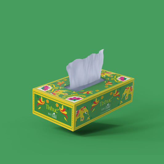 Tishue 2 Ply Facial Tissue Box | 100 Pulls  | Celebration Series Tissues