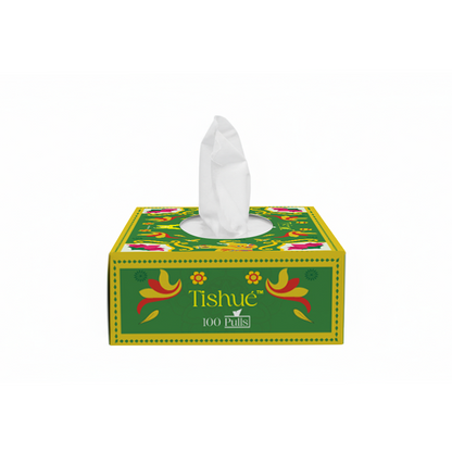 Tishue 2 Ply Facial Tissue Box | 100 Pulls  | Celebration Series Tissues